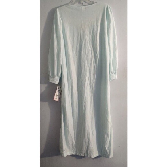 Barbizon S Vintage Kristy Nightgown NWT Aqua Cuddlesoft Lace Trim Micro Denier - Picture 5 of 5